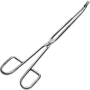 200 mm Stainless Steel Crucible Tongs – Heavy SS Chimta for Laboratory Use